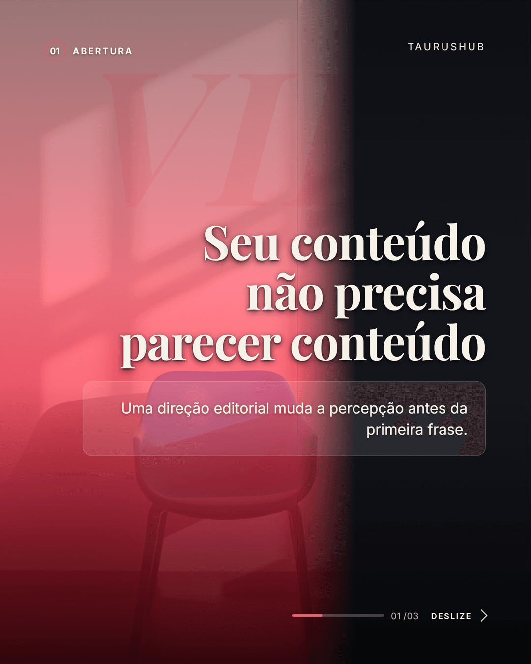 Exemplo real de template editorial de carrossel do Hub